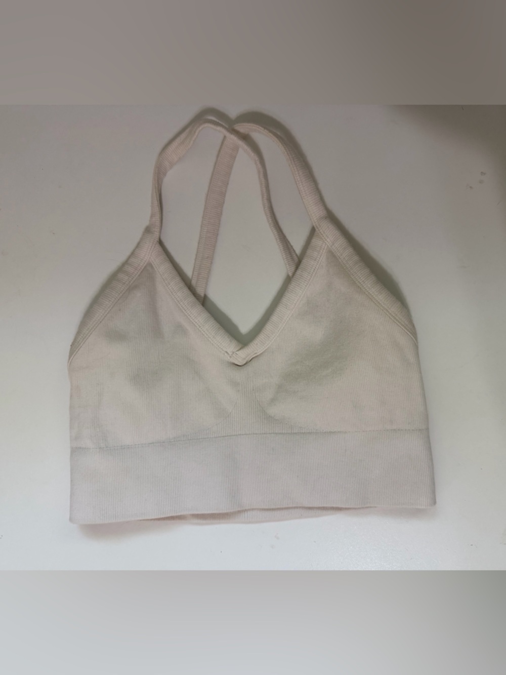 ALO Yoga white Ribbed Bralette